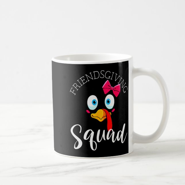 Caneca De Café Friendsgiving Squad Happy Thanksgiving Turkey Day  (Direita)