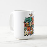 Caneca De Café Friendship gifts<br><div class="desc">A playful retro,  colorful typography design featuring the positive message “Make Friends Not Money” which is perfect for celebrating meaningful friendships and sharing good vibes with the people who matter most. This will be a fun and vibrant way to celebrate true friendship and spread positive vibes wherever you go.</div>