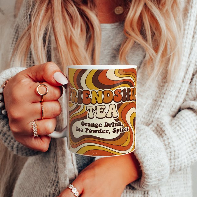 Caneca De Café Friendship Tea Groovy Recipe Art (Criador carregado)