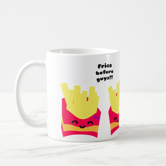 Caneca De Café Fries Antes das Caras! (Esquerda)