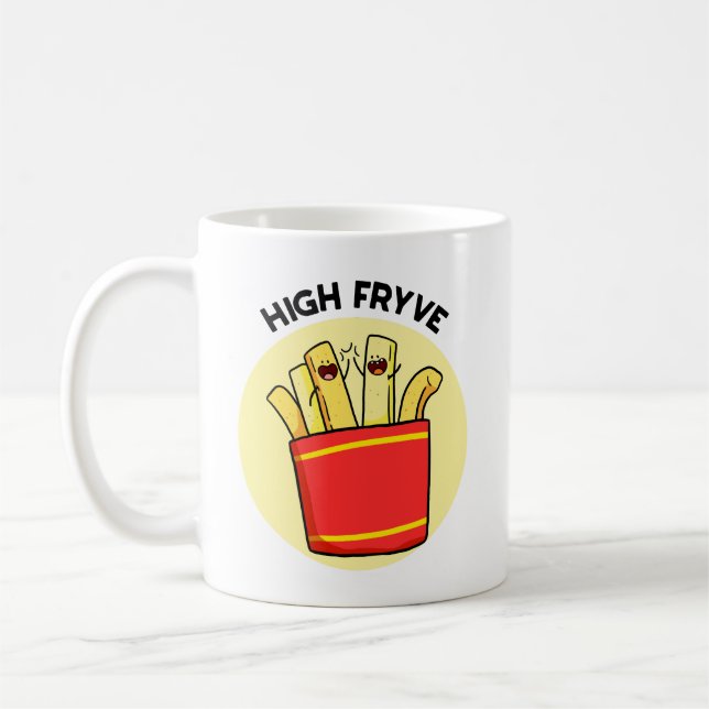 Caneca De Café Fries franceses de alta fritura Pun Mug (Esquerda)