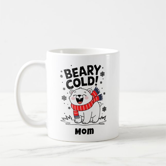 Caneca De Café Frio de Beary Polar Personalizado (Esquerda)