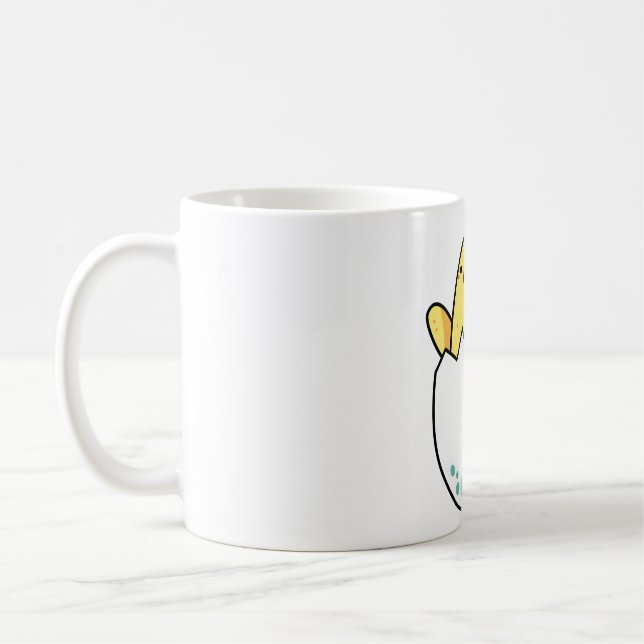 Caneca De Café Frio Pintinho Amarelo No Ovo (Esquerda)