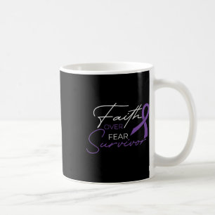 Caneca De Café Friso de Cancer de Luta do câncer de pâncreas 1