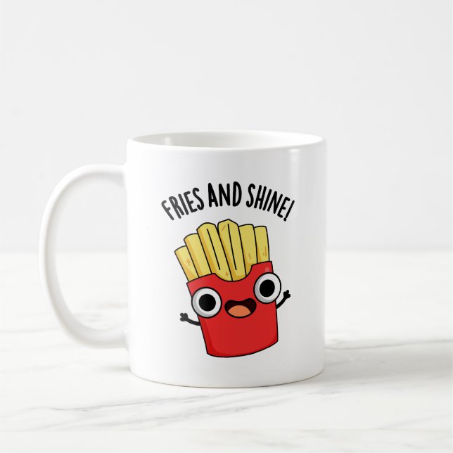 Caneca De Café Fritas E Comidas Engraçadas Brilhantes (Esquerda)