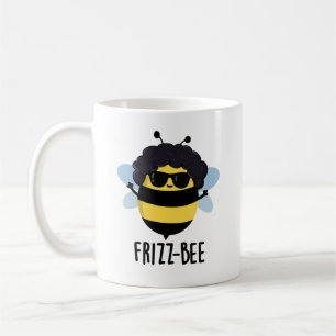 Caneca De Café Frizz-Bee Engraçado Afro Bee Pun