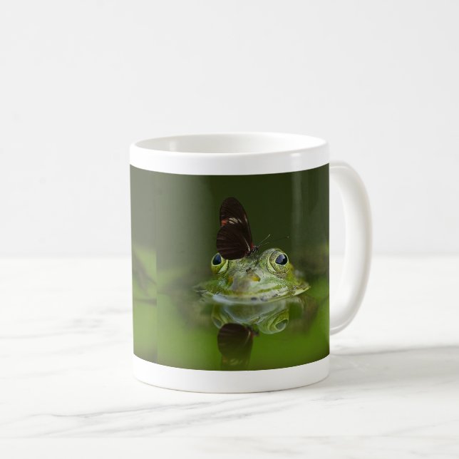 Caneca De Café Frog and butterfly (Frente Esquerda)