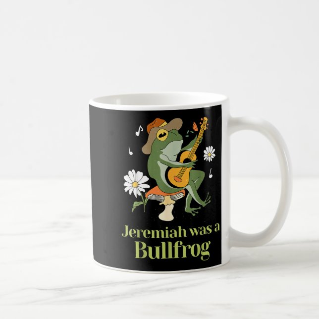 Caneca De Café Frog Guitar-jeremiah Was Bullfrog Funny Saying  (Direita)