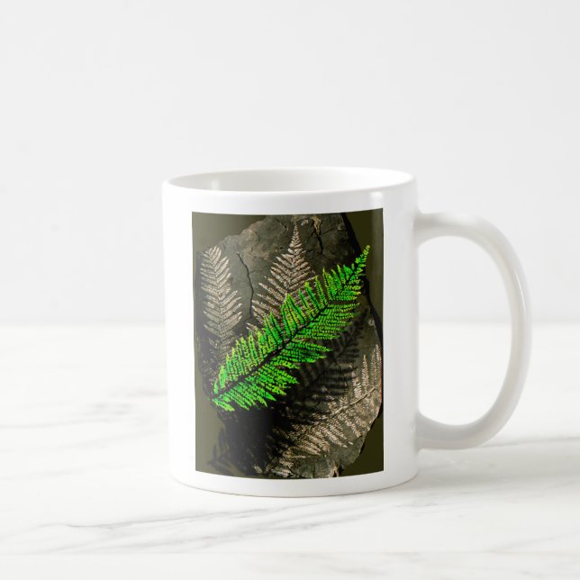 Caneca De Café fronda do neuratt, carboniferous da árvore da (Direita)