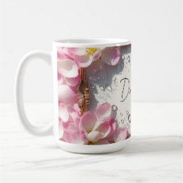 Caneca De Café Fronteira Floral Com Nome Personalizado