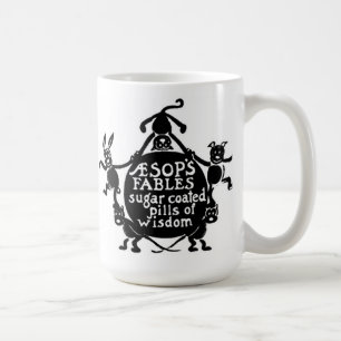 Caneca De Café Frontispiece das fábulas de Esopo