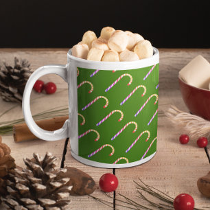 Caneca De Café Fruity Multicolor Candy Cane Pattern Mug