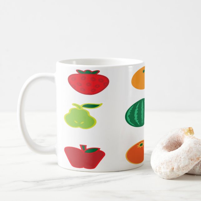 Caneca De Café Fruta Art (Com Donut)