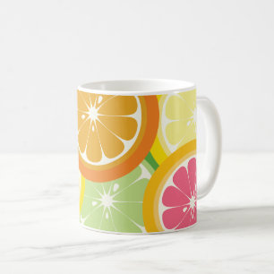 Caneca De Café Fruta Colorida de Citros