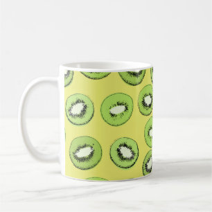 Caneca De Café Fruta de Kiwi sem problemas, fundo com kiwi
