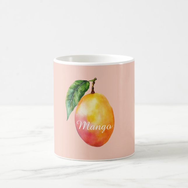 Caneca De Café Fruta de Manga Amarela Rosa (Centro)