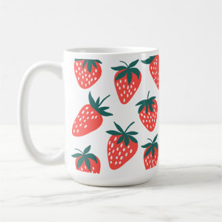 Caneca De Café Fruta De Morango Vermelho Cinto Para Canas De Mora