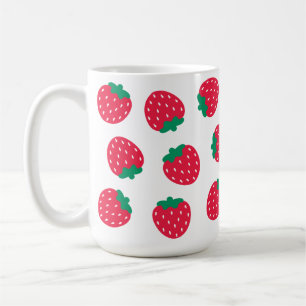 Caneca De Café Fruta De Morango Vermelho Cinto Para Morangos Love