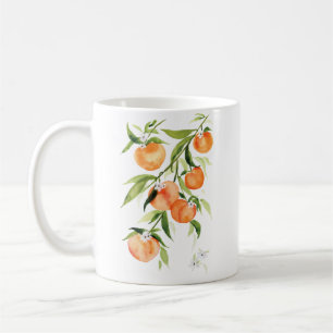Caneca De Café Fruta de verão de cor d'água de pêssego