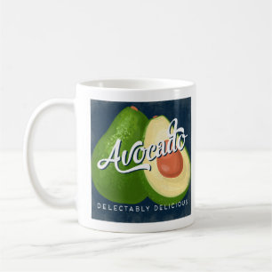Caneca De Café Fruta do Avocado Vintage