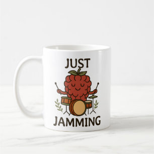 Caneca De Café Fruta Engraçada - Framboesa Só Apertando
