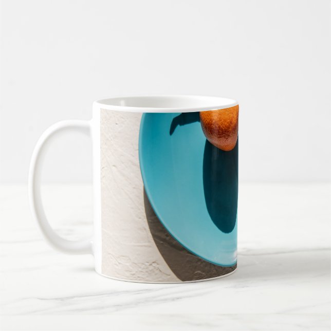 Caneca De Café Fruta laranja no prato (Esquerda)