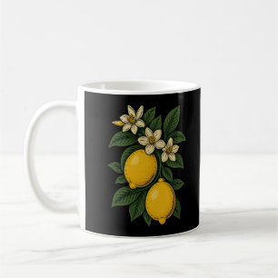 Caneca De Café Fruta Limon Vintage Art Lemon Fazenda