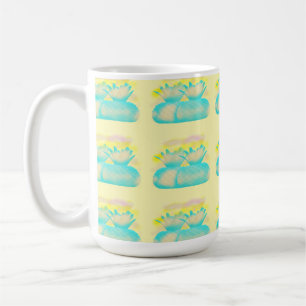 Caneca De Café Fruta loop art névoa névoa magia abacaxis