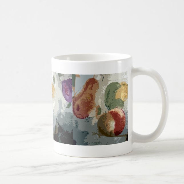 Caneca De Café Fruta Negrita Abstrata #6 (Direita)