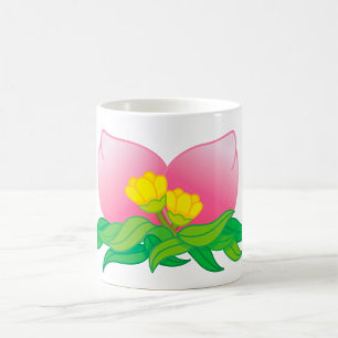 Caneca De Café Fruta Oriental E Flores