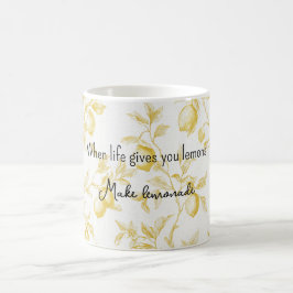Caneca De Café Frutas Amarelas Limões Fazem Limonada