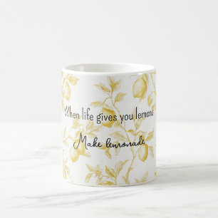 Caneca De Café Frutas Amarelas Limões Fazem Limonada