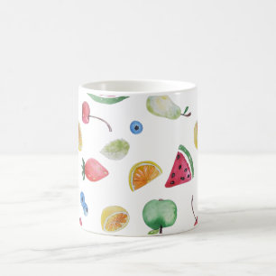Caneca De Café frutas coloridas de verão