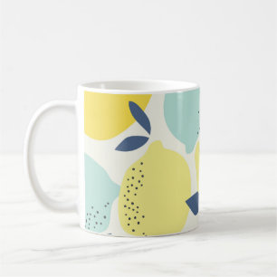 Caneca De Café Frutas de citros, padrão contínuo vibrante.