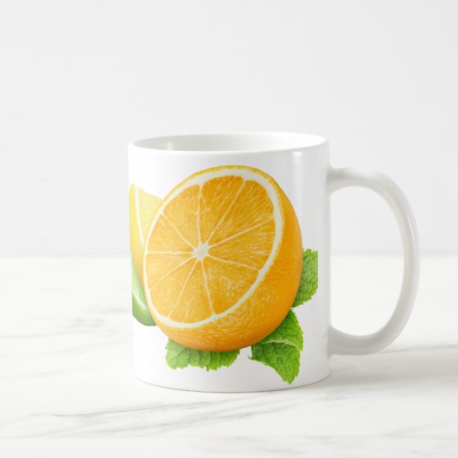 Caneca De Café Frutas de Citrus (Direita)