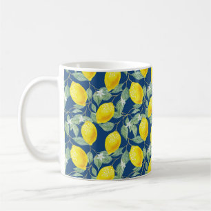 CANECA DE CAFÉ FRUTOS DE LIMÃO NO AZUL PAÍS