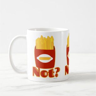 Caneca De Café Fry Not Funny Cartoon Fries Humor Design