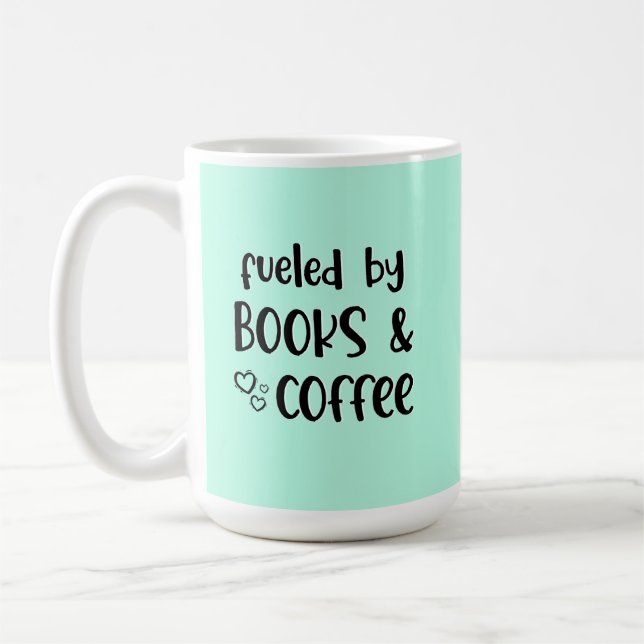 Caneca De Café Fueled by Books (Esquerda)
