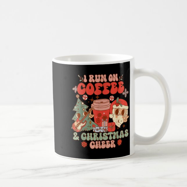Caneca De Café Fueled By Coffee &amp; Christmas Cheer Funny Coffe (Direita)