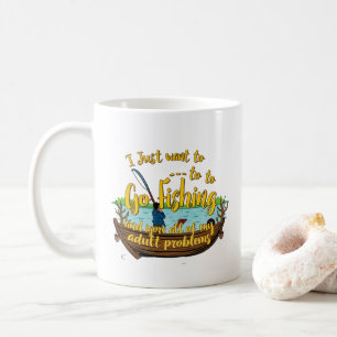 Caneca De Café Fuga à Tranquilidade, que abraça a alegria da pesc