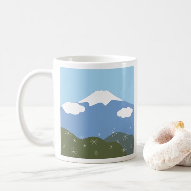 Caneca De Café Fuji-san (Com Donut)