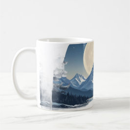 Caneca De Café Full Moon Mountain Landscape Sweatshirt