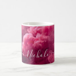 Caneca De Café Fumaça Rosa Personalizada