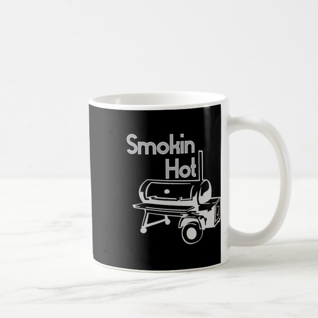 Caneca De Café Fumando Camisa Engraçada De Fumante Com Churrasco  (Direita)