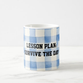 Caneca De Café Fun Blue and White Sarcastic quote for teachers