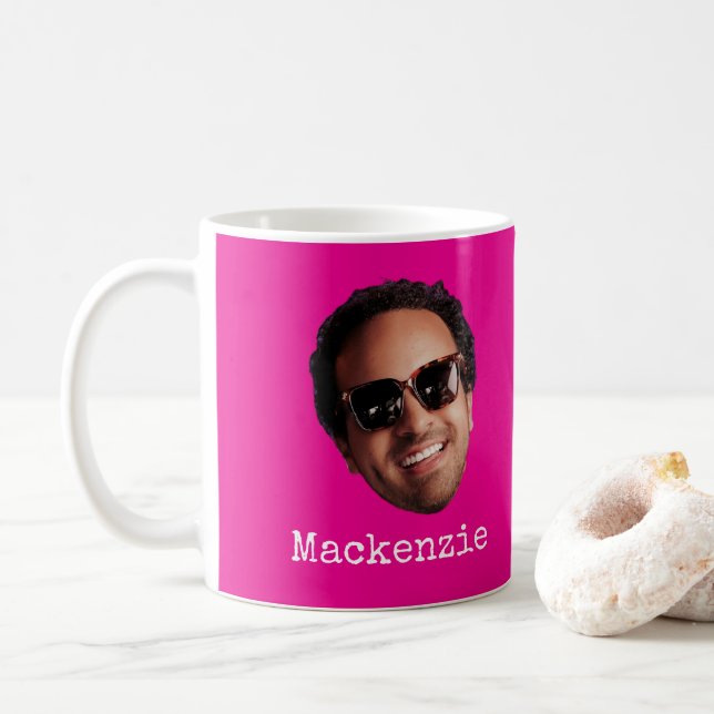 Caneca De Café Fun Personalized Face Photo (Com Donut)