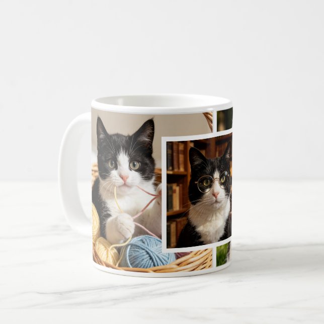 Caneca De Café Fun Photo Collage of Memories (Frente Esquerda)