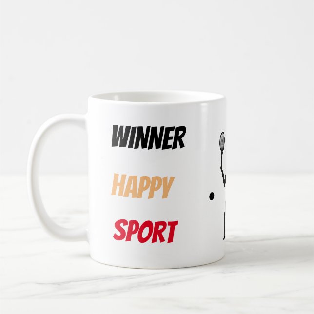Caneca De Café Fun player tennis  (Esquerda)