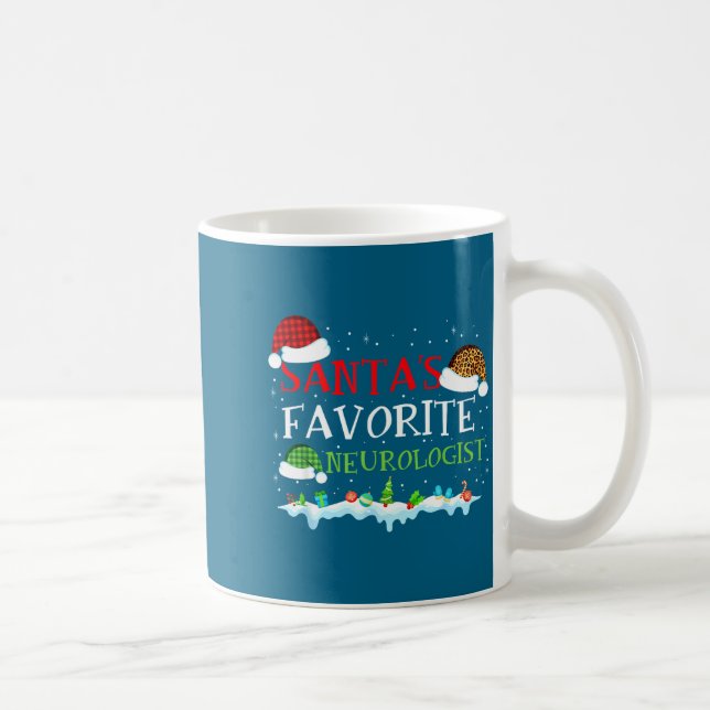 Caneca De Café Fun Santa s Favorite Neurologist Fun (Direita)