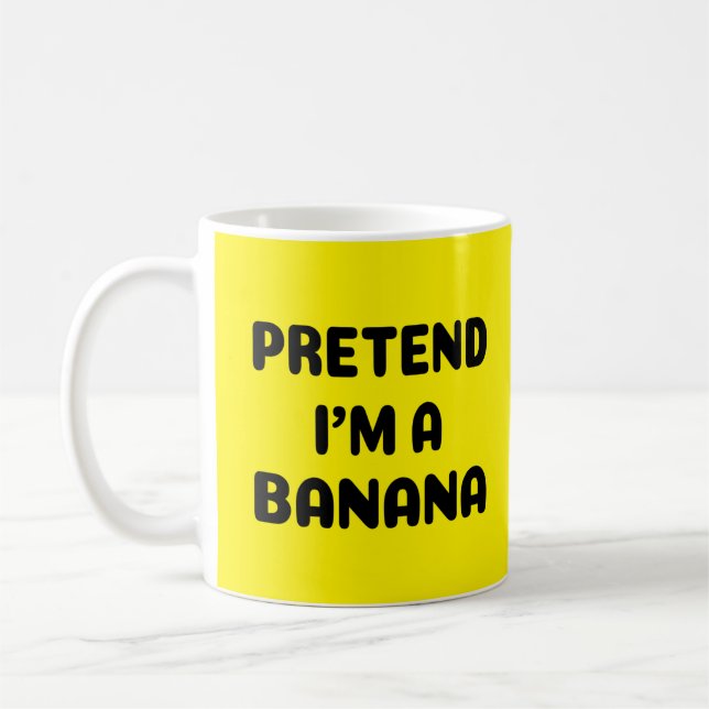 Caneca De Café Função Halloween - Finja que sou uma Banana  (Esquerda)